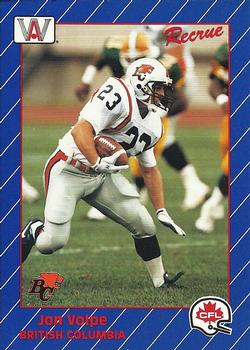 1991 All World CFL French #16 Jon Volpe Front