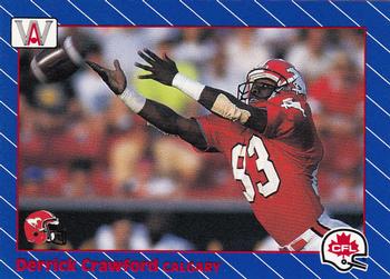 1991 All World CFL French #21 Derrick Crawford Front