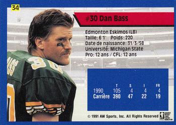 1991 All World CFL French #34 Danny Bass Back