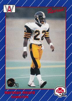 1991 All World CFL French #53 Herman Heard Front