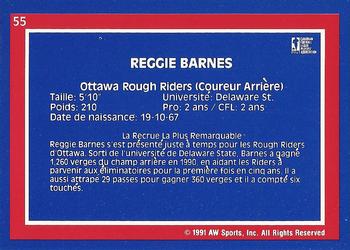 1991 All World CFL French #55 Reggie Barnes Back