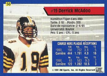 1991 All World CFL French #56 Derrick McAdoo Back