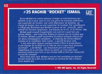 1991 All World CFL French #68 Raghib Ismail Back