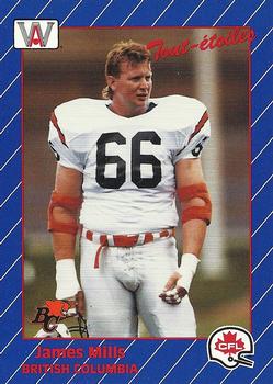 1991 All World CFL French #82 James Mills Front