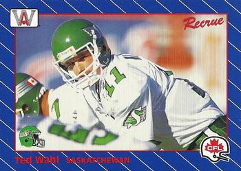 1991 All World CFL French #84 Ted Wahl Front