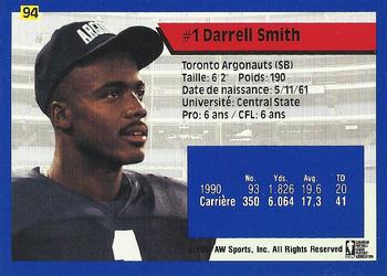 1991 All World CFL French #94 Darrell Smith Back