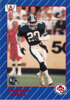 1991 All World CFL French #97 Don Wilson Front
