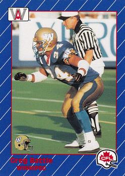 1991 All World CFL French #98 Greg Battle Front