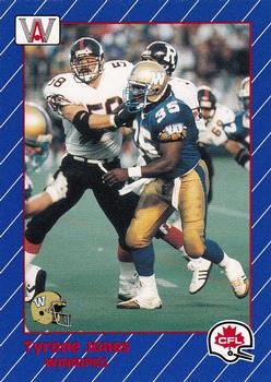 1991 All World CFL French #106 Tyrone Jones Front