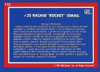 1991 All World CFL French #110 Raghib Ismail Back