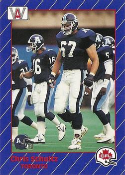 1991 All World CFL French #96 Chris Schultz Front