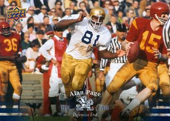 2013 Upper Deck University of Notre Dame #10 Alan Page Front