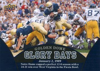 2013 Upper Deck University of Notre Dame #98 1989 Fiesta Bowl Front