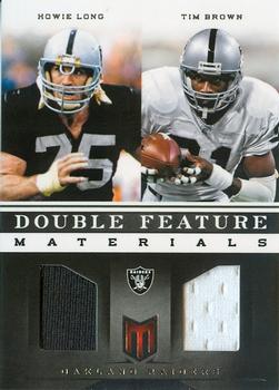 2012 Panini Momentum - Double Feature Materials #19 Howie Long / Tim Brown Front