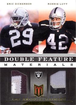 2012 Panini Momentum - Double Feature Materials Prime #14 Eric Dickerson / Ronnie Lott Front