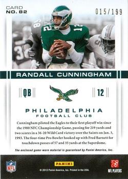 2012 Panini Momentum - Materials #82 Randall Cunningham Back