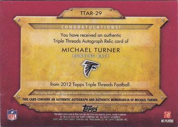 2012 Topps Triple Threads - Autographed Relics #TTAR-29 Michael Turner Back