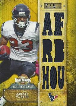 2012 Topps Triple Threads - Relic Gold #TTR-89 Arian Foster Front