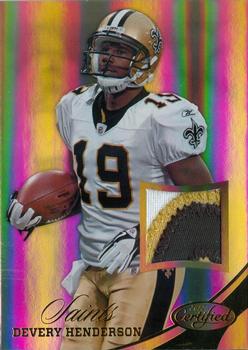 2012 Panini Certified - Mirror Gold Materials #14 Devery Henderson Front