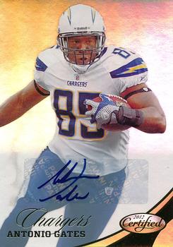 2012 Panini Certified - Mirror Gold Signatures #58 Antonio Gates Front