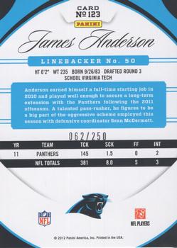 2012 Panini Certified - Mirror Red #123 James Anderson Back