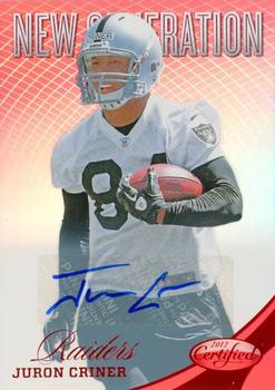 2012 Panini Certified - Mirror Red Signatures #278 Juron Criner Front