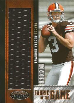 2012 Panini Certified - Rookie Fabric of the Game #8 Brandon Weeden Front
