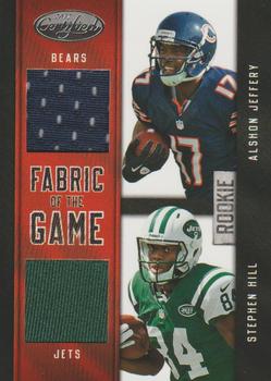 2012 Panini Certified - Rookie Fabric of the Game Combos #10 Alshon Jeffery / Stephen Hill Front