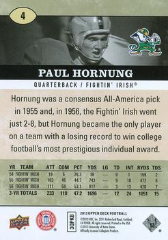 2013 Upper Deck #4 Paul Hornung Back
