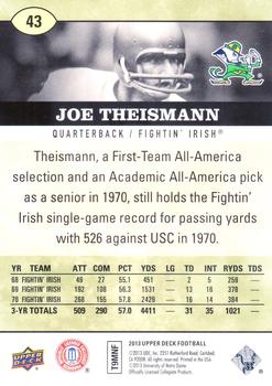 2013 Upper Deck #43 Joe Theismann Back