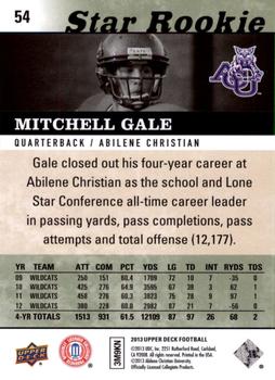 2013 Upper Deck #54 Mitchell Gale Back