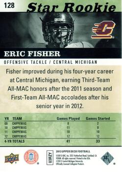 2013 Upper Deck #128 Eric Fisher Back
