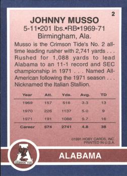 1991 Hoby Stars of the SEC #2 Johnny Musso Back