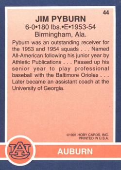 1991 Hoby Stars of the SEC #44 Jim Pyburn Back