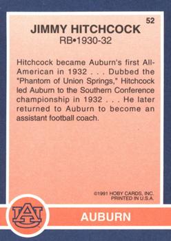 1991 Hoby Stars of the SEC #52 Jimmy Hitchcock Back