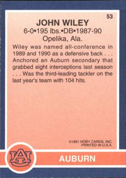 1991 Hoby Stars of the SEC #53 John Wiley Back