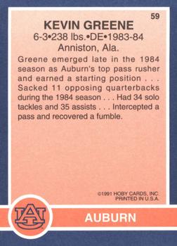 1991 Hoby Stars of the SEC #59 Kevin Greene Back