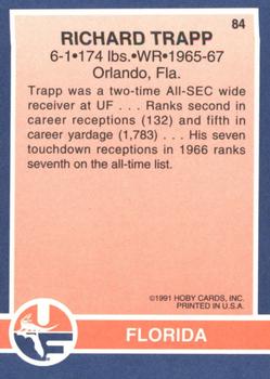 1991 Hoby Stars of the SEC #84 Richard Trapp Back