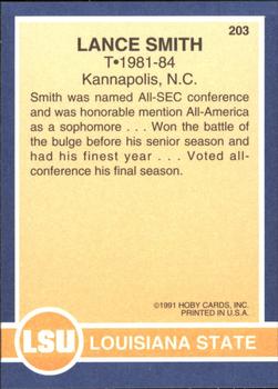 1991 Hoby Stars of the SEC #203 Lance Smith Back