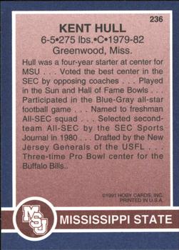 1991 Hoby Stars of the SEC #236 Kent Hull Back