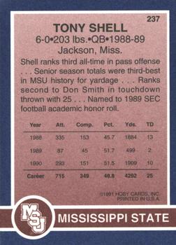 1991 Hoby Stars of the SEC #237 Tony Shell Back