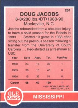 1991 Hoby Stars of the SEC #261 Doug Jacobs Back