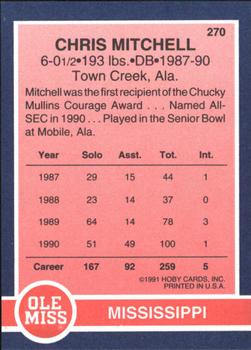 1991 Hoby Stars of the SEC #270 Chris Mitchell Back
