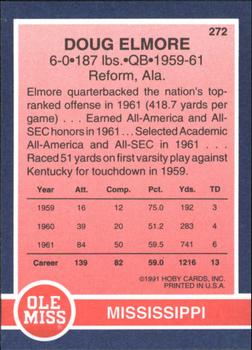 1991 Hoby Stars of the SEC #272 Doug Elmore Back