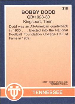 1991 Hoby Stars of the SEC #318 Bobby Dodd Back
