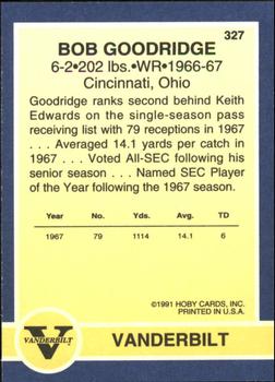 1991 Hoby Stars of the SEC #327b Bob Goodridge Back