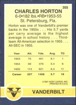 1991 Hoby Stars of the SEC #355 Charles Horton Back