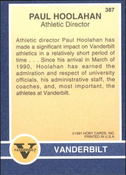 1991 Hoby Stars of the SEC #387 Paul Hoolahan Back