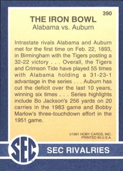 1991 Hoby Stars of the SEC #390 SEC Rivalries - The Iron Bowl Back