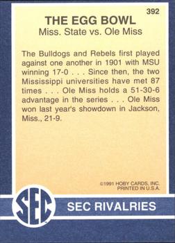 1991 Hoby Stars of the SEC #392 SEC Rivalries - The Egg Bowl Back